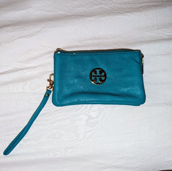 Blue hidden wallet wristlet - Picture 2 of 9